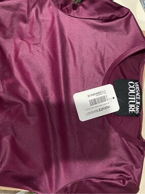 NWT Versace Jeans Couture Logo Waist Stretchy CropTop EU 36
